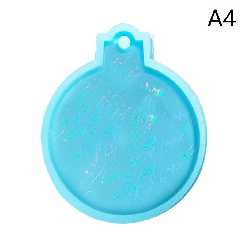 The King Glory Holographic Pendant Silicone Mold Christmas Ball Keychain Epoxy Mold DIY Craft Jewelry Making Christmas Tree Ornament Mold