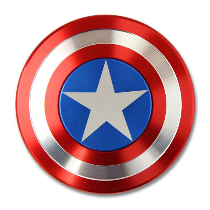 Captain America Fidget Spinner Shield Spinner Bearing Metal Fidget Red Spinner StresS Reliever Autism ADHD EDC Toys