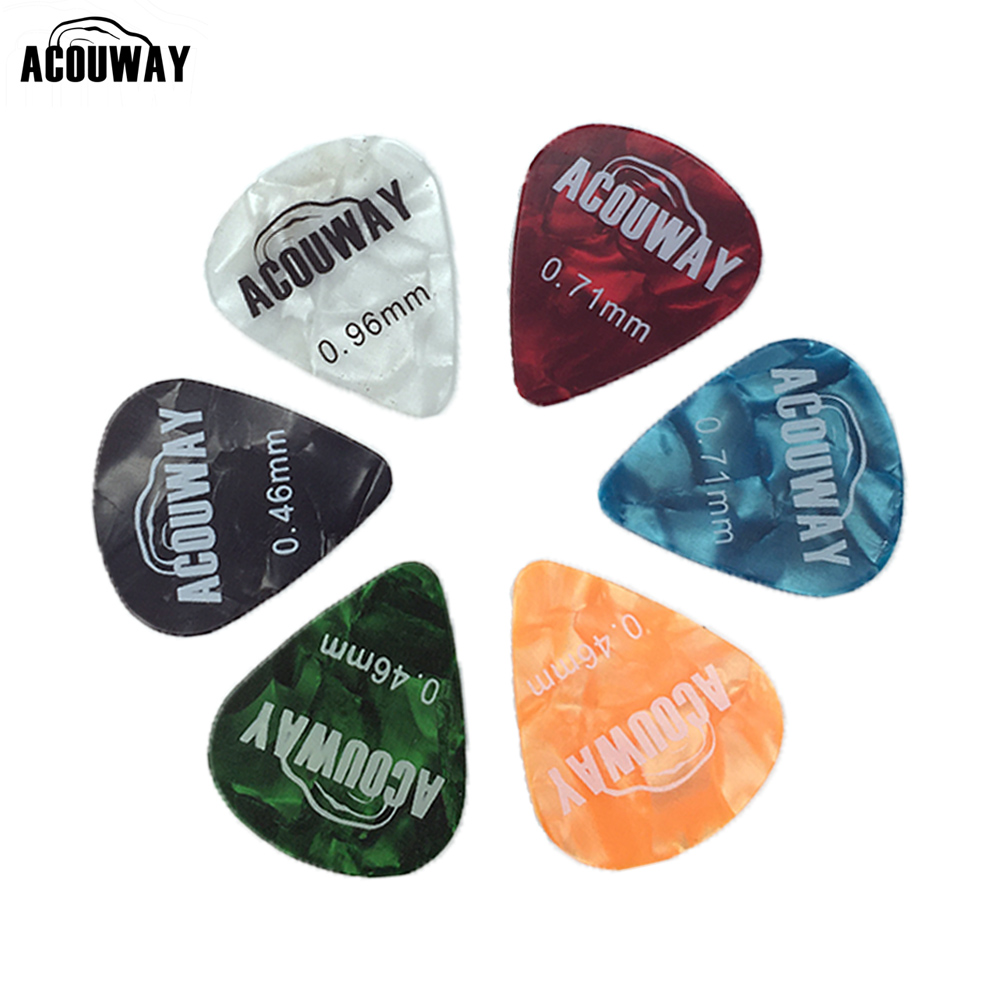 10-50 Pieces Celluloid Guitar Picks Mediator Thickness 0.46 /0.71/0.96/1.2 MM Electric Bass Pick Plectrum Guitar Accessories