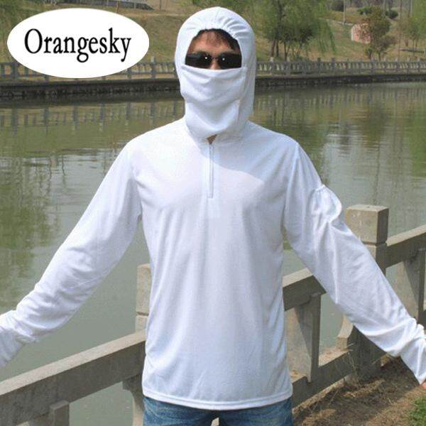 Orangesky Men Women Fishing Shirts Sun UV Protective Long Sleeve Quick Dry Breathable Hoodie