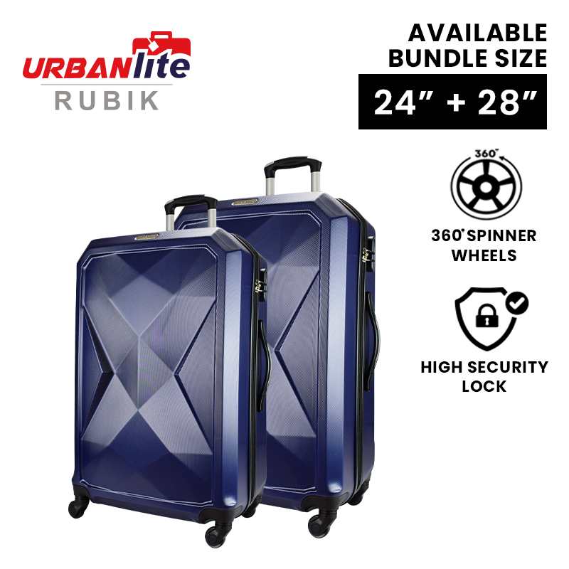 [SG Ready Stock] URBANLite Rubik -24 inch+28 inch ABS Hard Case 4-Wheel Spinner Luggage ULH9919